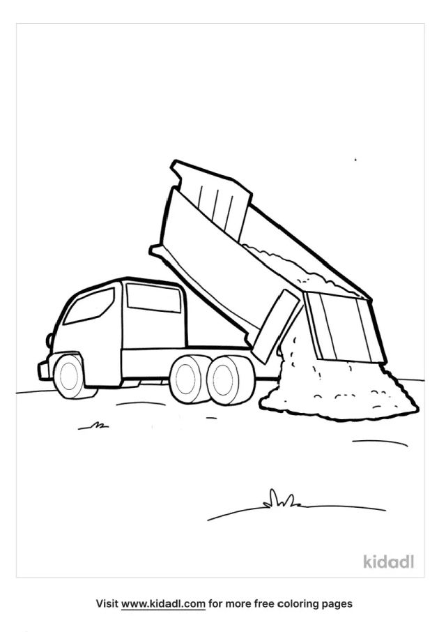 20 Free Dump Truck Coloring Pages for Kids and Adults