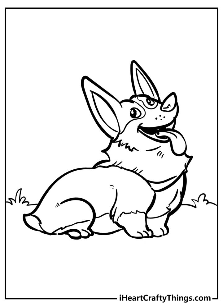 20 Cute Corgi Coloring Pages (Free Printable) - Blitsy