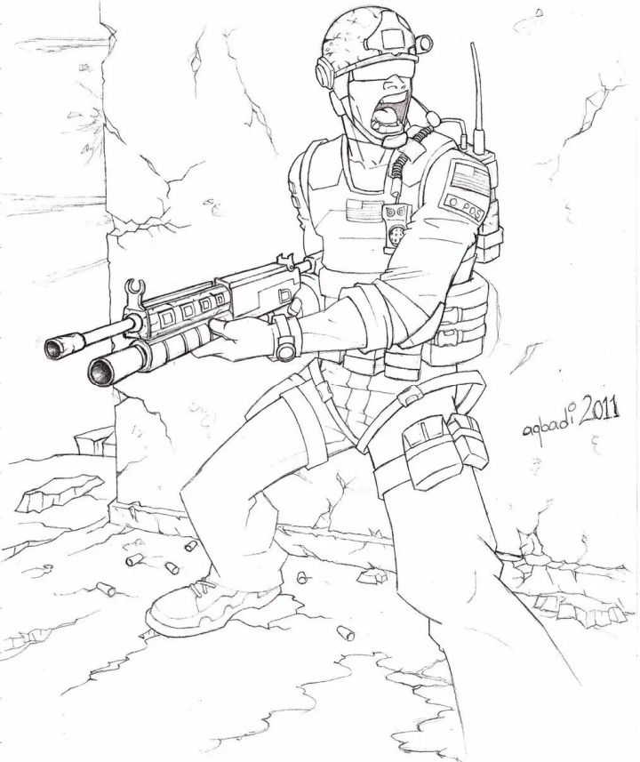 15 Free Call of Duty Coloring Pages for Kids and Adults