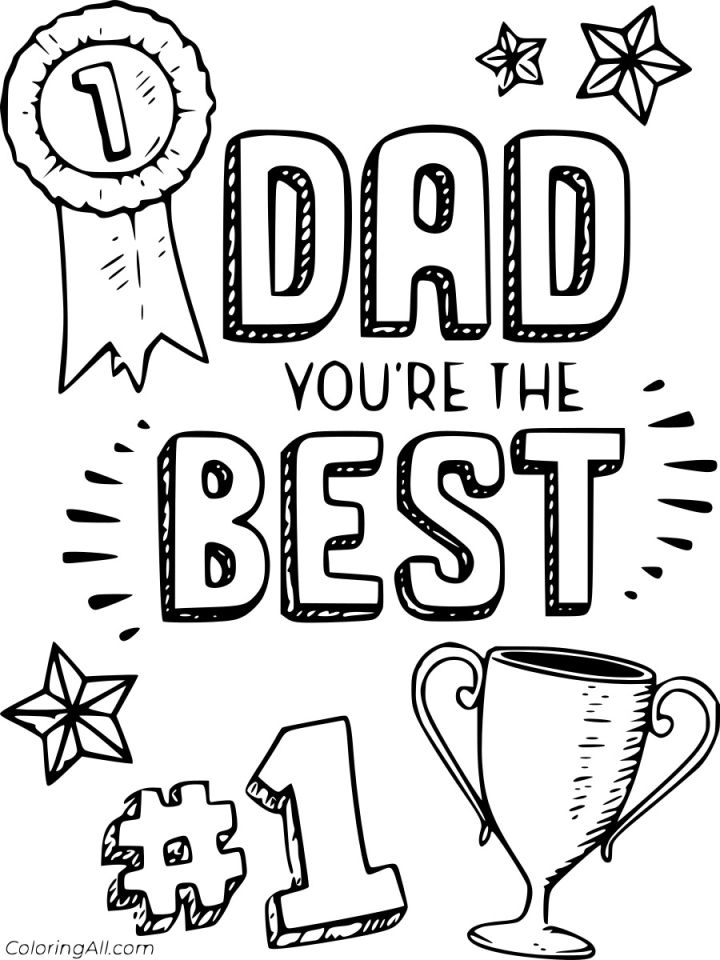 25 Free Father's Day Coloring Pages for Kids and Adults