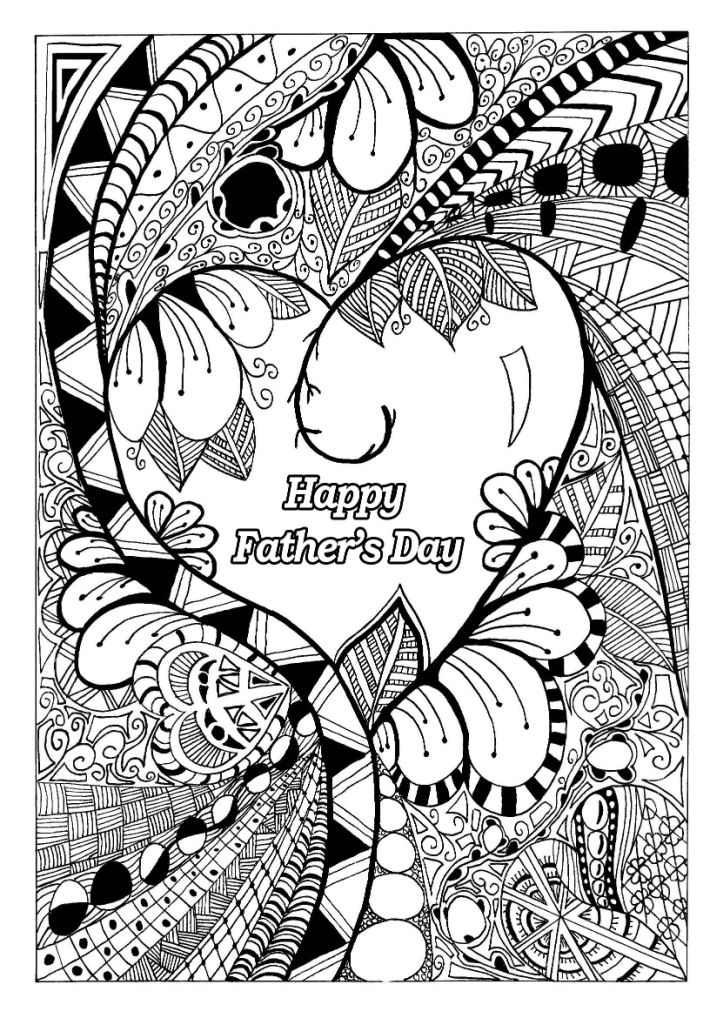 25 Free Father's Day Coloring Pages for Kids and Adults