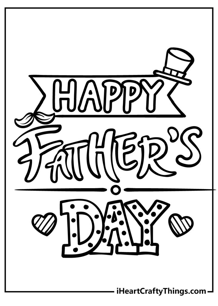 25 Free Father's Day Coloring Pages for Kids and Adults
