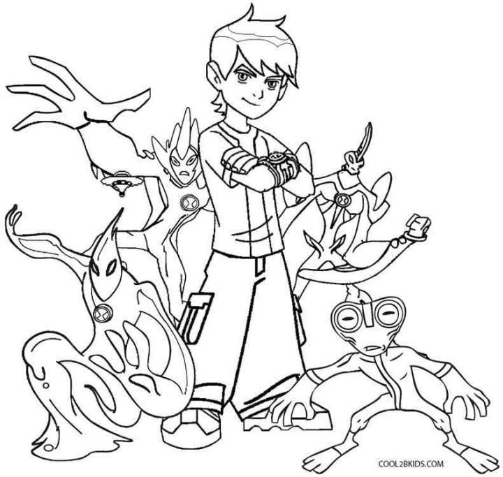 25 Free Ben 10 Coloring Pages for Kids and Adults