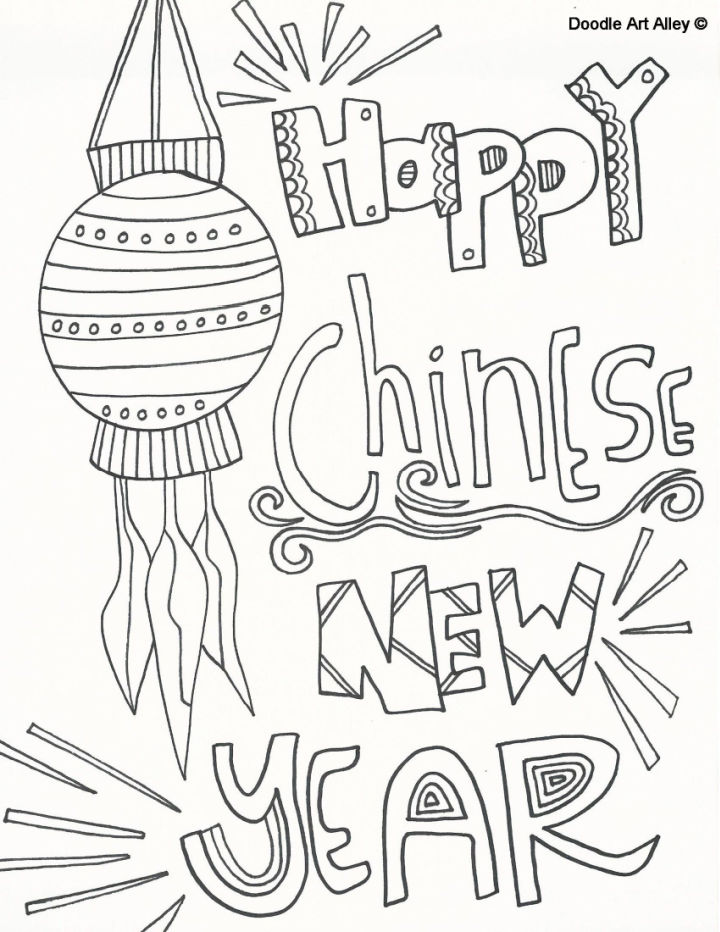 20 Free Chinese New Year Coloring Pages 2024