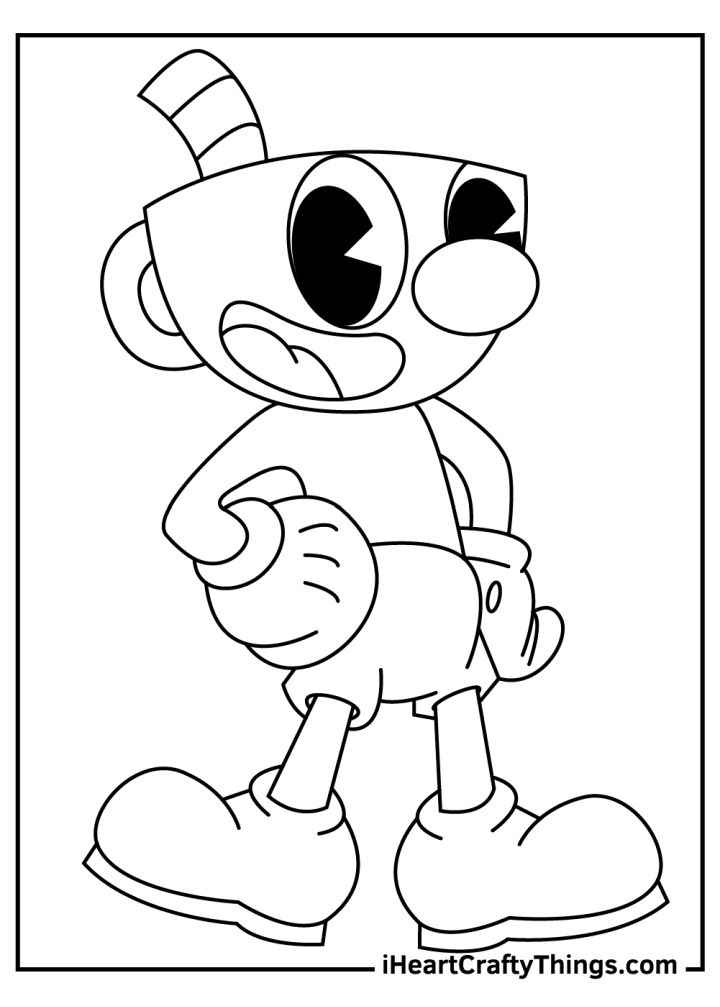 20 Free Cuphead Coloring Pages for Kids and Adults