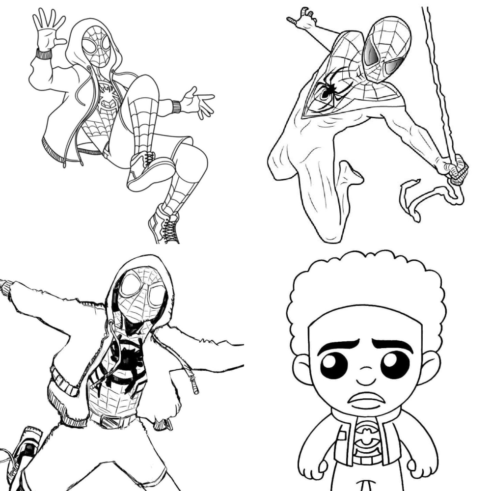 Miles Morales Coloring Pages For Kids Free Printable - vrogue.co