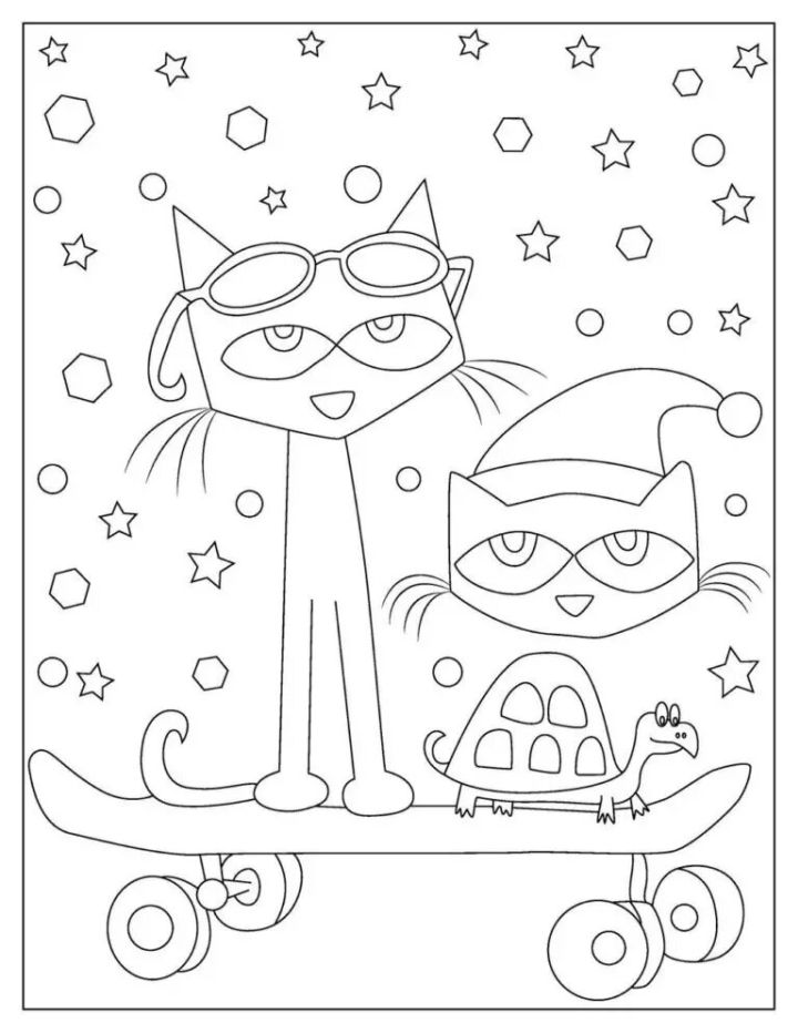 15 Free Pete the Cat Coloring Pages for Kids and Adults