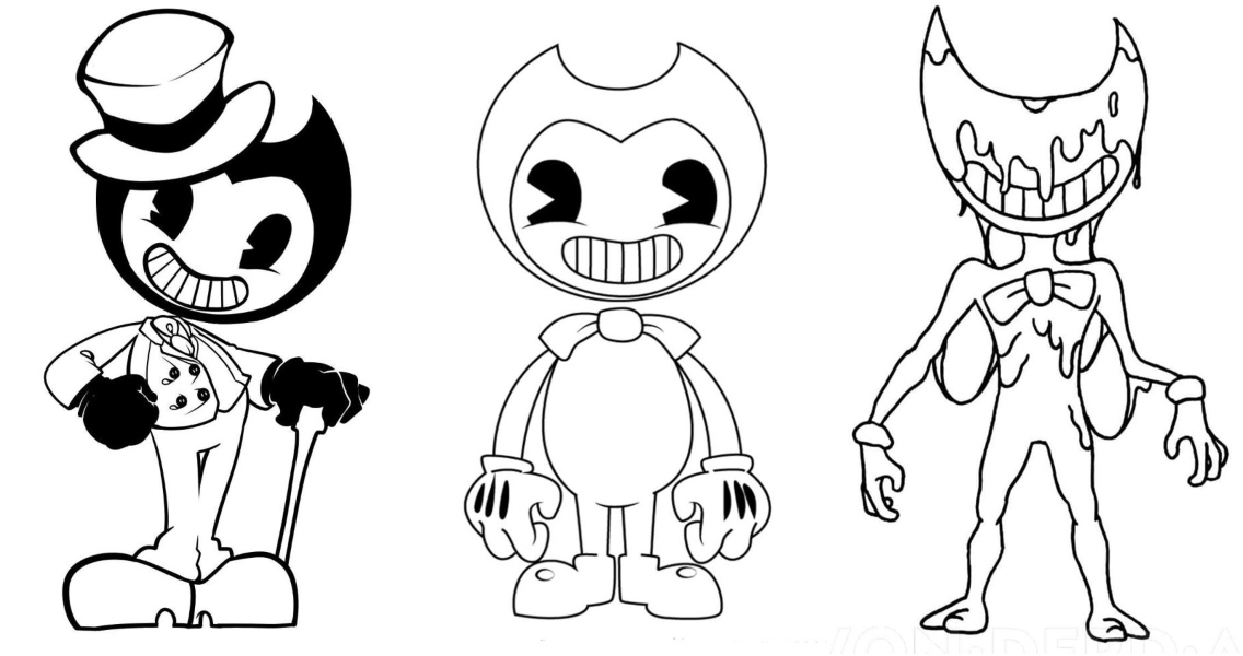 bendy and the ink machine coloring pages