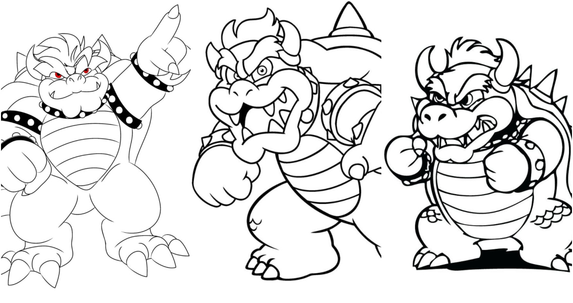 how to draw giga bowser