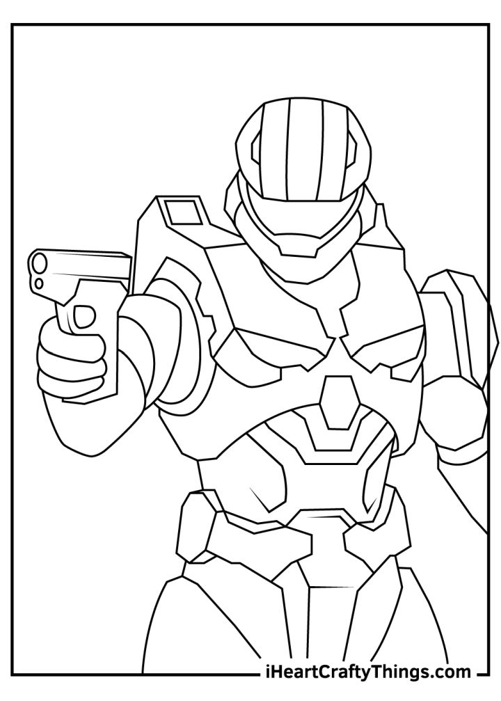 20 Free Halo Coloring Pages for Kids and Adults