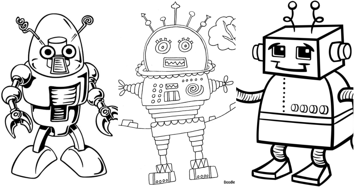 25 Free Robot Coloring Pages for and Adults