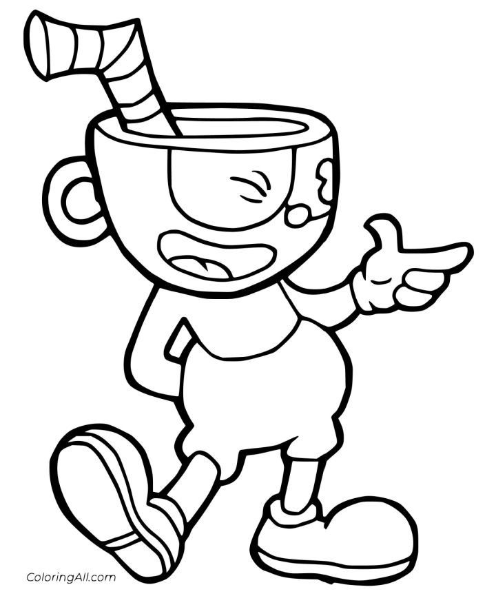 20 Free Cuphead Coloring Pages for Kids and Adults