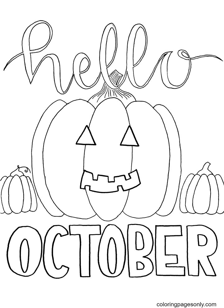 20 Free October Coloring Pages for Kids and Adults