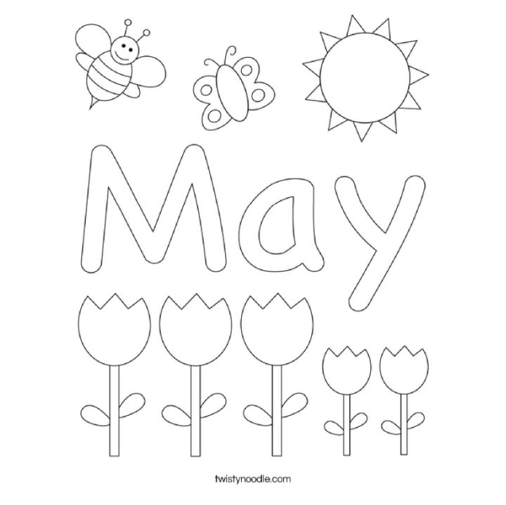 20 Free May Coloring Pages for Kids and Adults