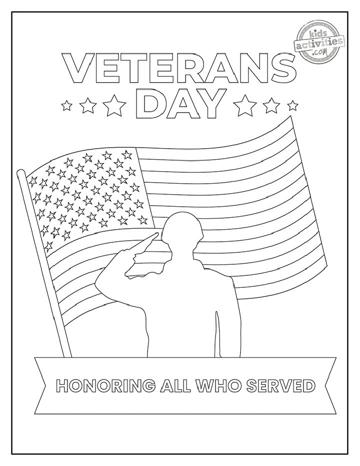 20 Free Veterans Day Coloring Pages for Kids and Adults