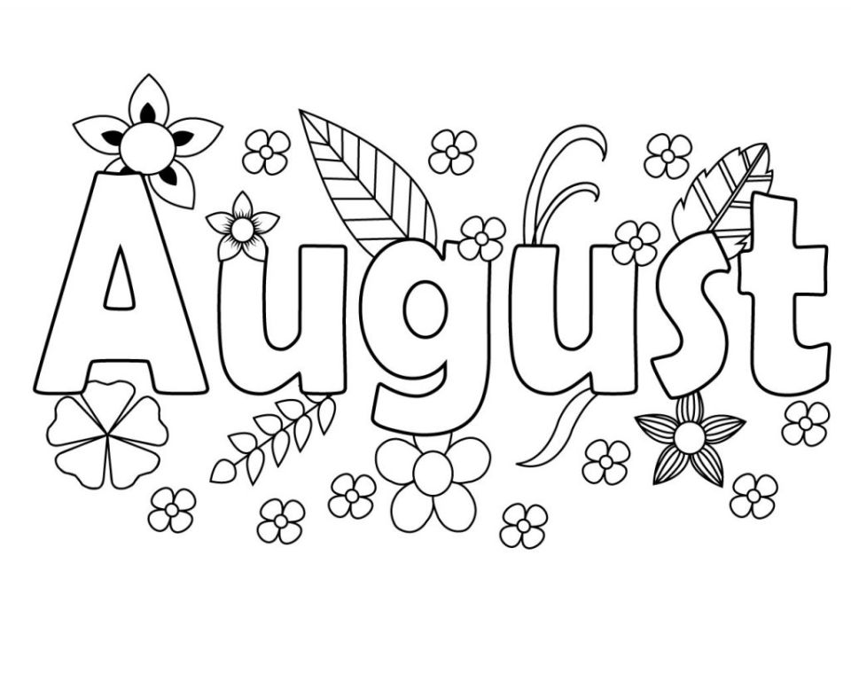 15 Free August Coloring Pages for Kids and Adults
