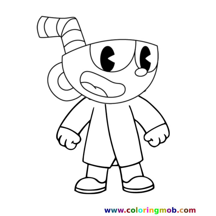 20 Free Cuphead Coloring Pages for Kids and Adults