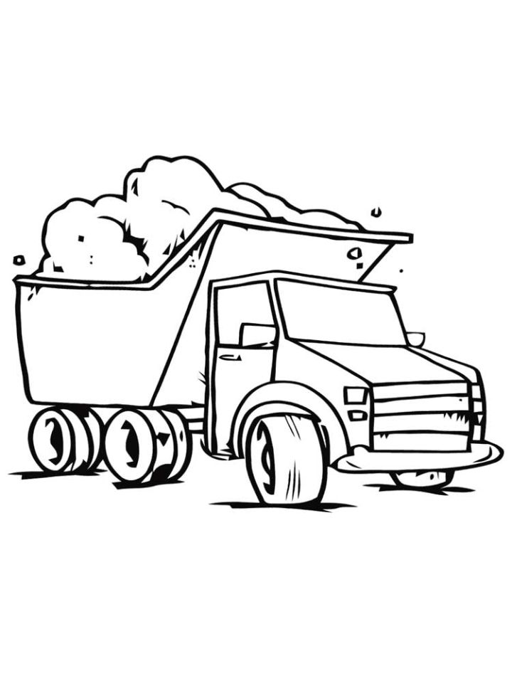 20 Free Dump Truck Coloring Pages for Kids and Adults