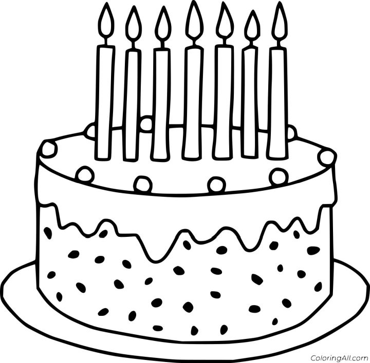 20 Free Cake Coloring Pages for Kids and Adults - Blitsy