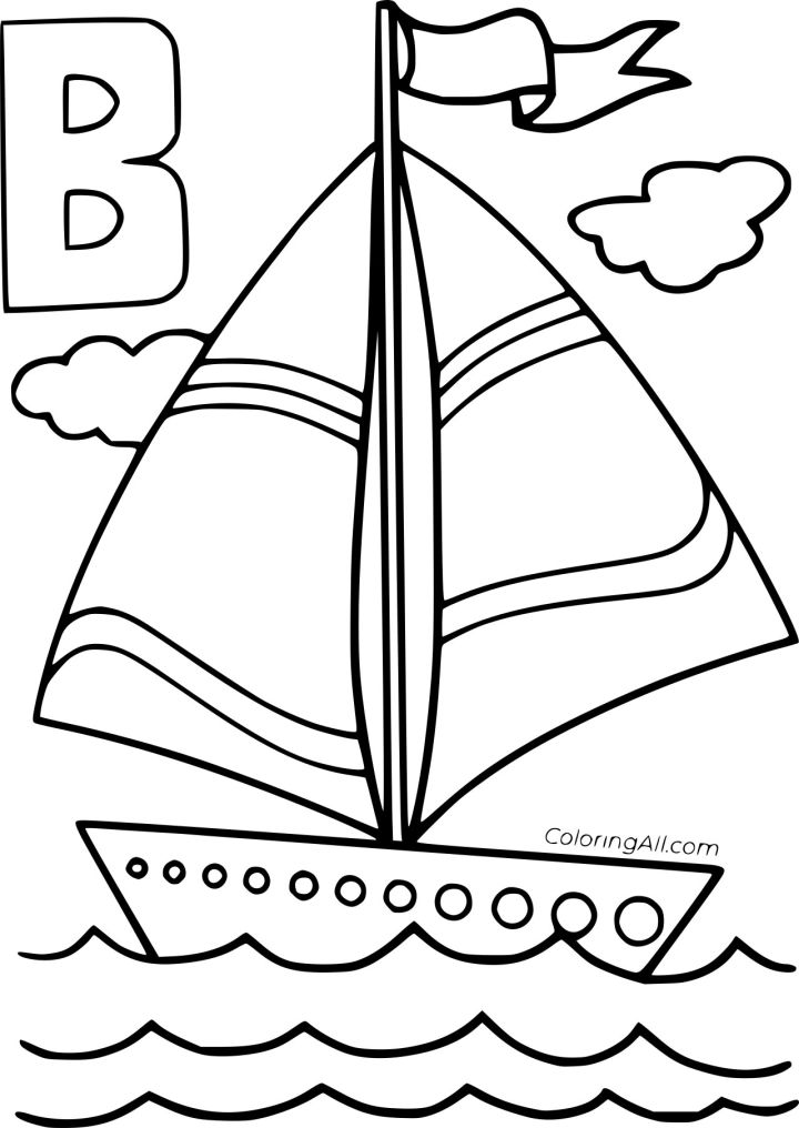 25 Free Boat Coloring Pages for - Printable Boat Coloring Page 