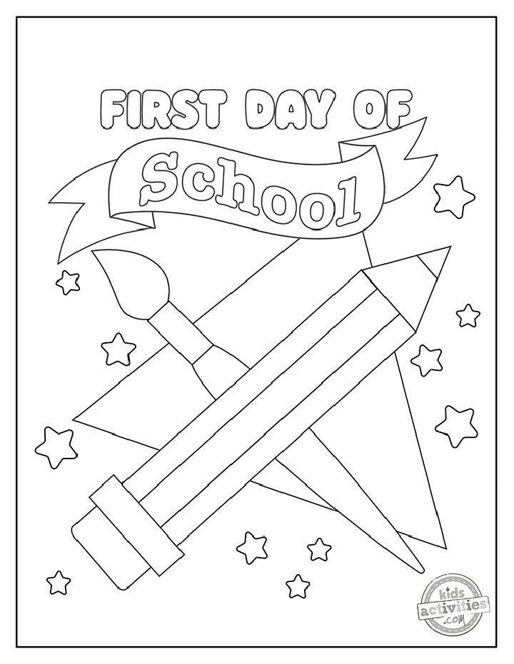 20 Free First Day of School Coloring Pages for Kids