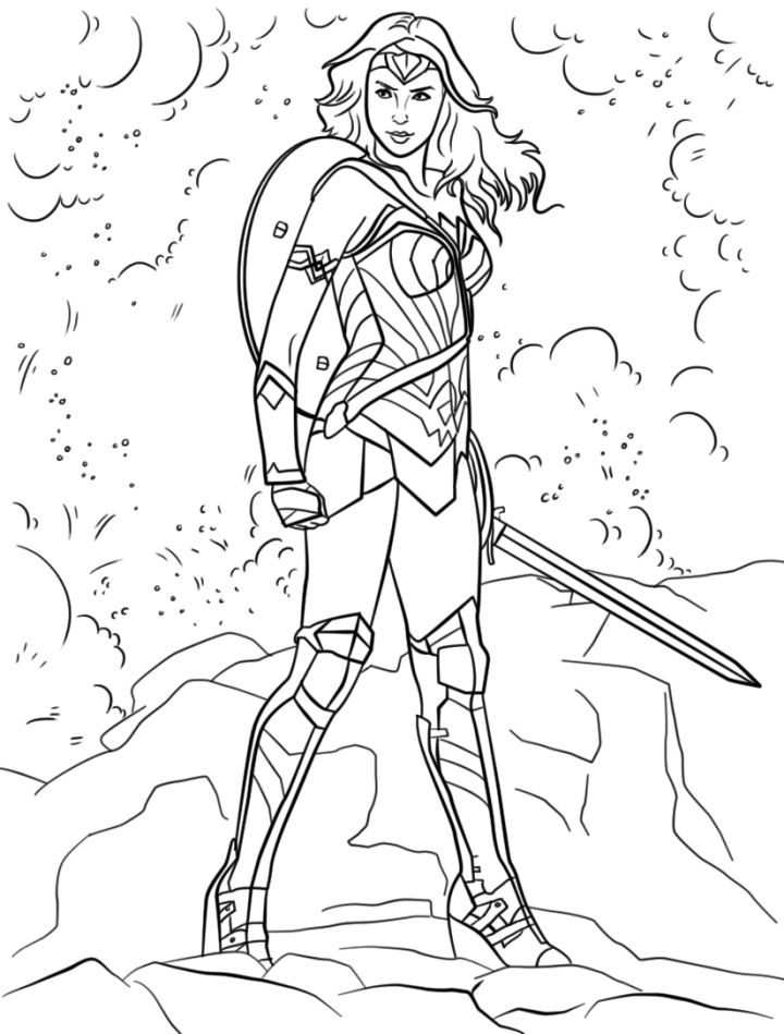 25 Free Wonder Woman Coloring Pages for Kids and Adults