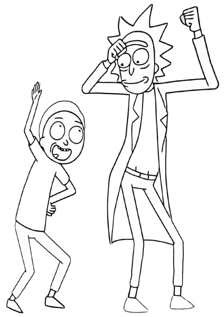 15 Free Rick and Morty Coloring Pages for Kids and Adults