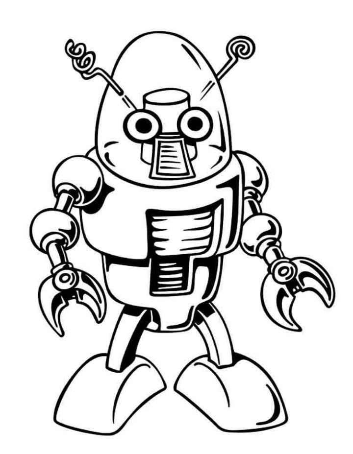 25 Free Robot Coloring Pages for Kids and Adults