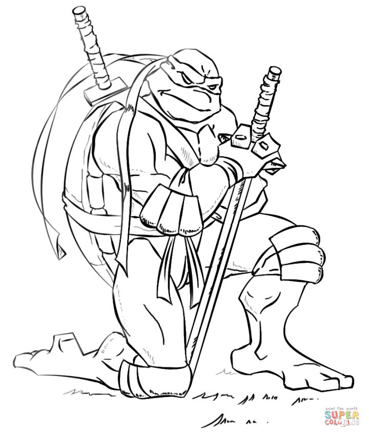 20 Free Ninja Turtle Coloring Pages for Kids and Adults