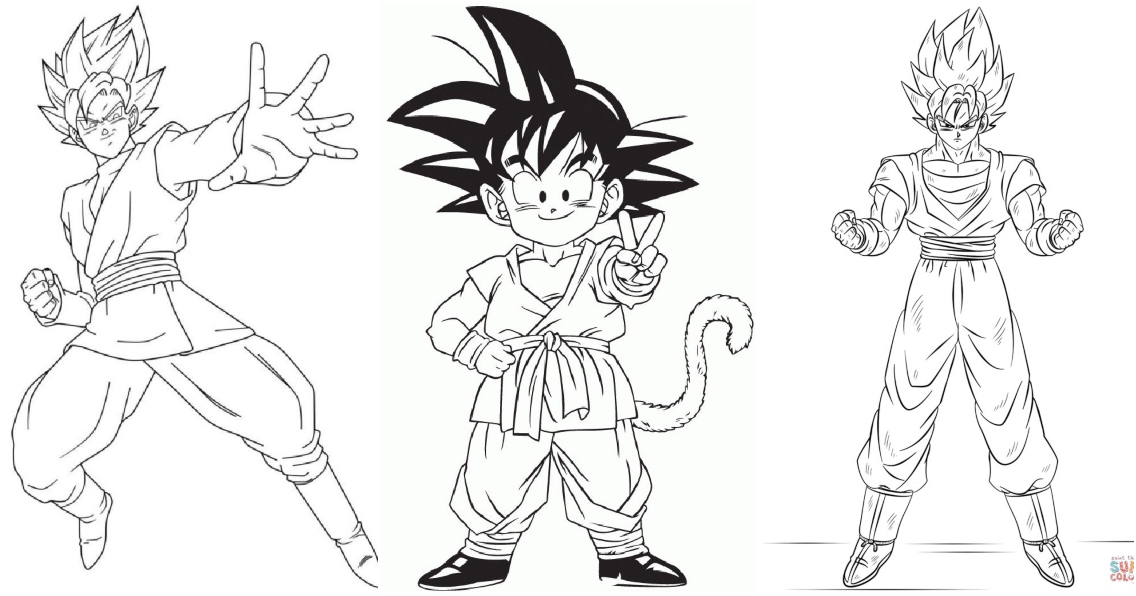 angry gogeta Coloring Page - Anime Coloring Pages
