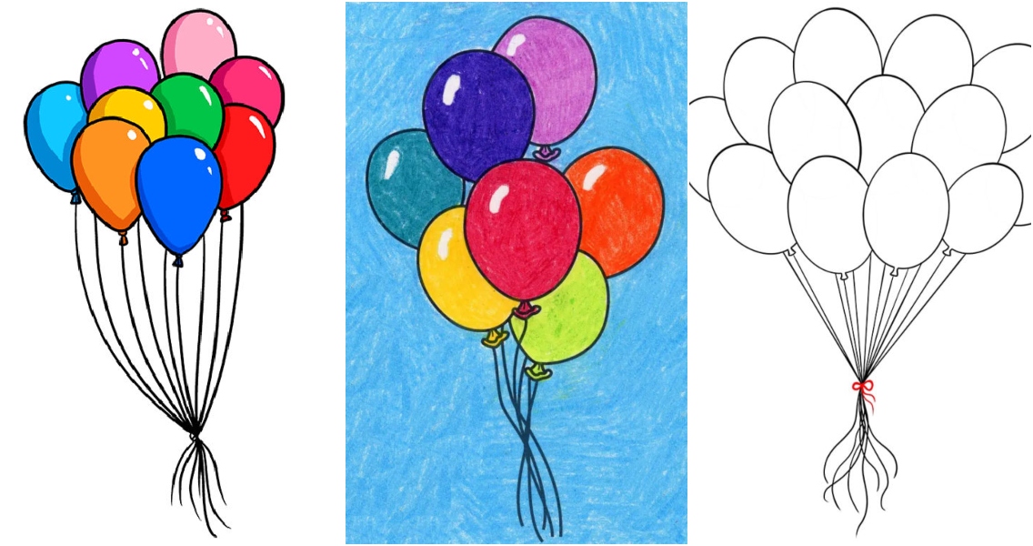 25 Easy Balloon Drawing Ideas How to Draw Balloons