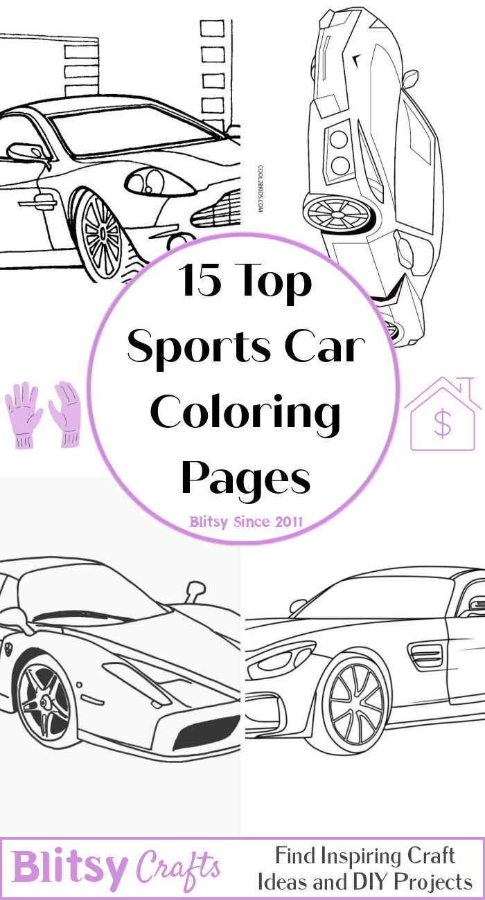 15 Free Sports Car Coloring Pages for Kids and Adults 15 Free Sports Car Coloring Pages for Kids and Adults