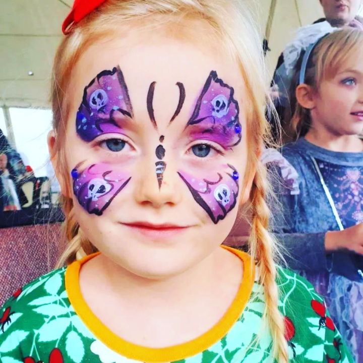 40 Easy Halloween Face Paint Ideas 2024 Blitsy Skull Butterfly Halloween Face Paint