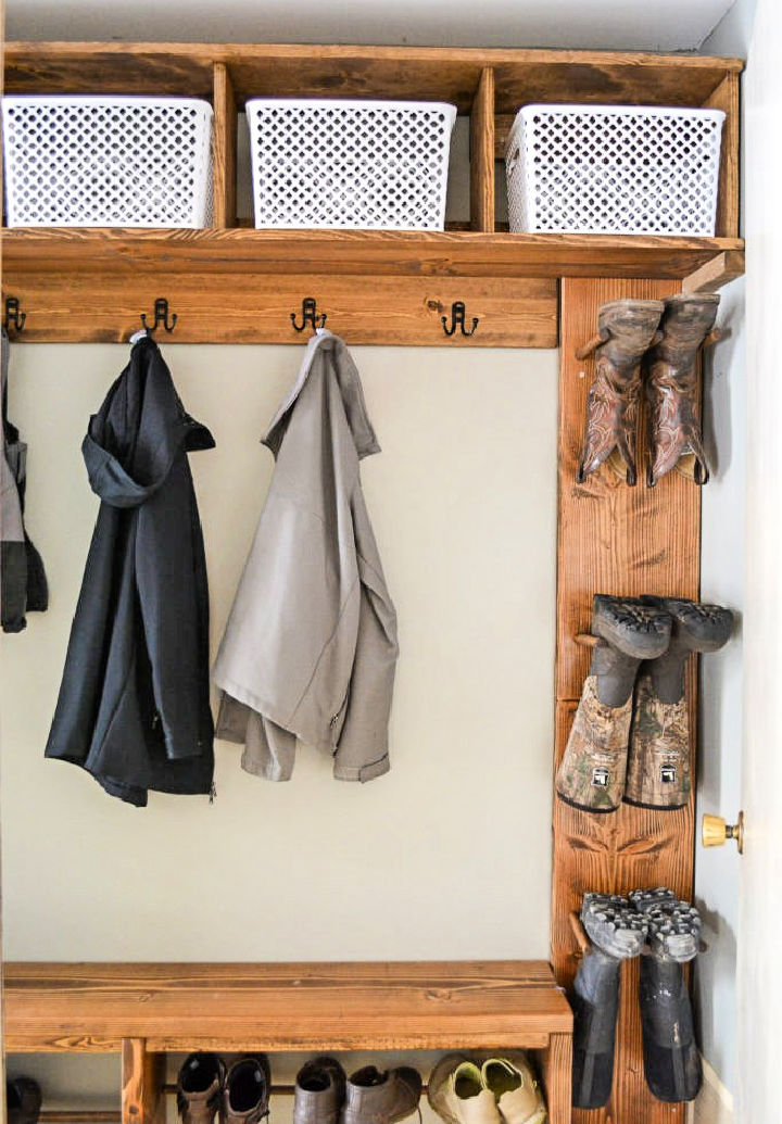 View of DIY Mudroom Locker Plans for Organizing Your Entryway - Blitsy