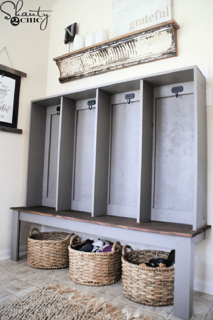 Curated visual reference: Gallery Detail: DIY Mudroom Locker Plans For Organizing Your Entryway