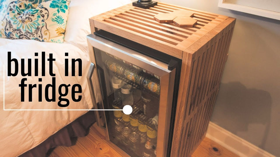 DIY Mini Fridge Cabinet to Keep Your Drinks Cool - Blitsy