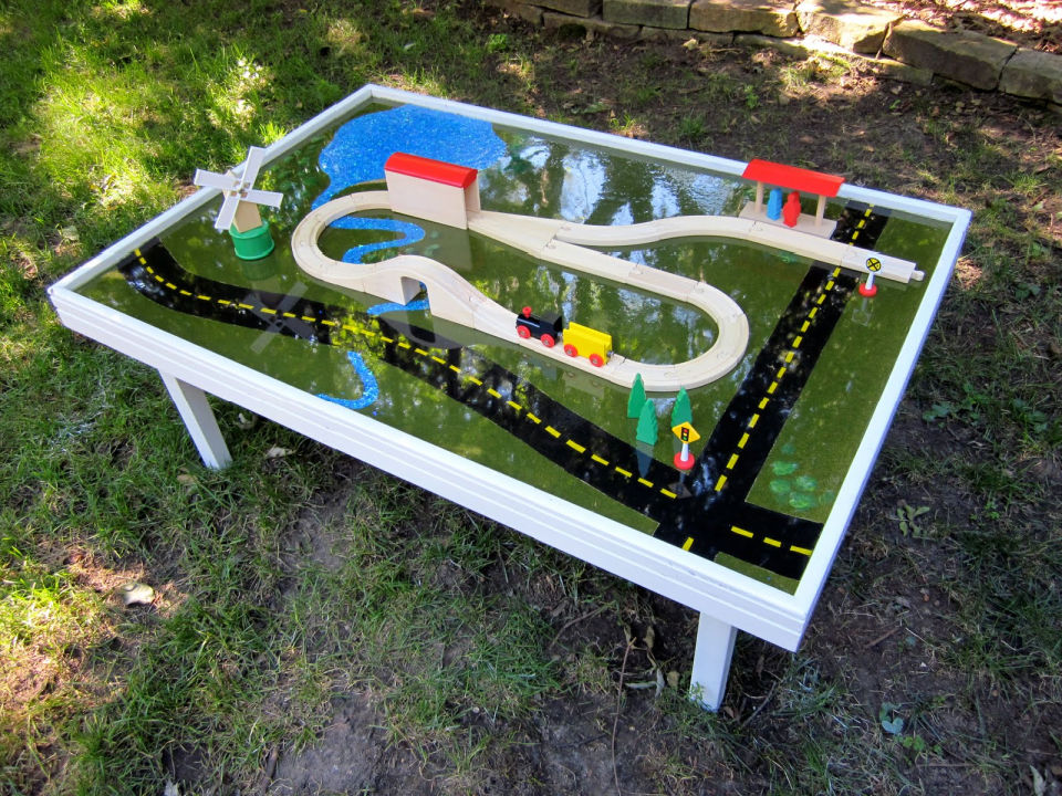 DIY Train Table for Kids' Playtime - Blitsy