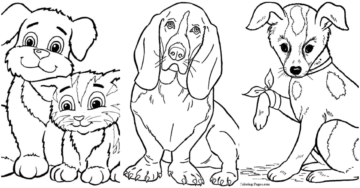 Cute Fluffy Puppy Dog Coloring Page | lupon.gov.ph