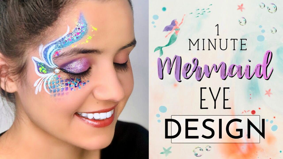 mystic mermaid eye shadow + application tutorial -... 15 Easy Mermaid Painting Ideas - Blitsy