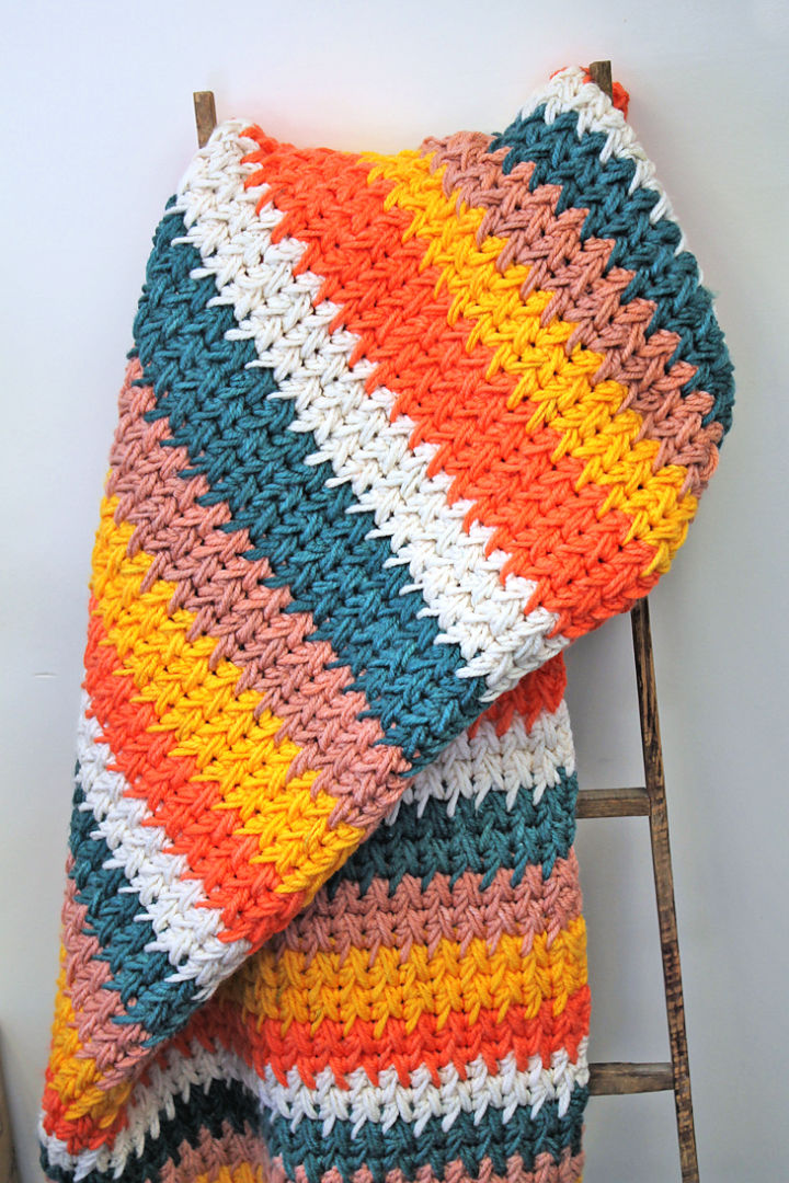 40 Free Chunky Crochet Blanket Patterns (Easy Pattern)