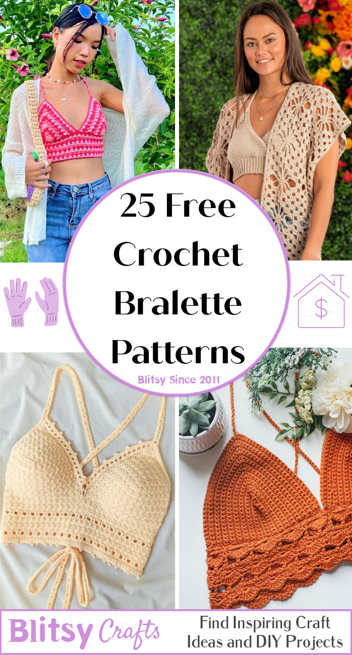 25 Free Crochet Bralette Patterns Bra Top Pattern 