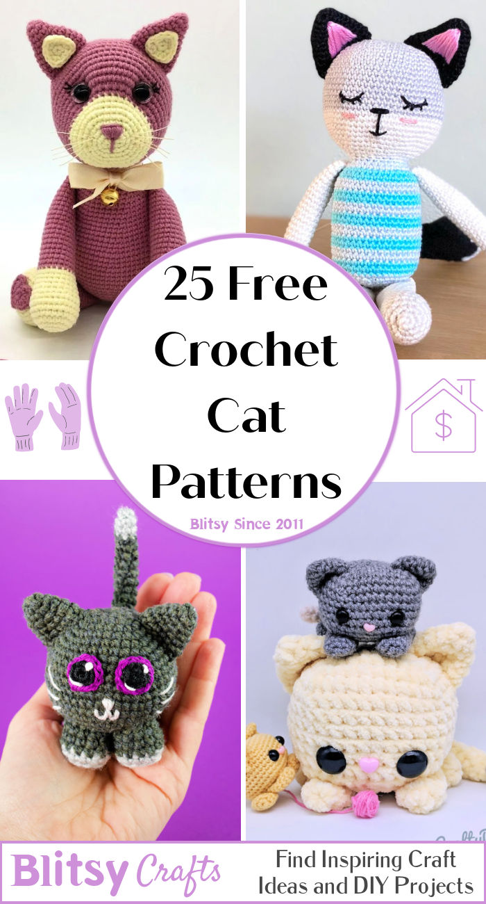 25 Free Crochet Cat Patterns (Amigurumi Cat Pattern)