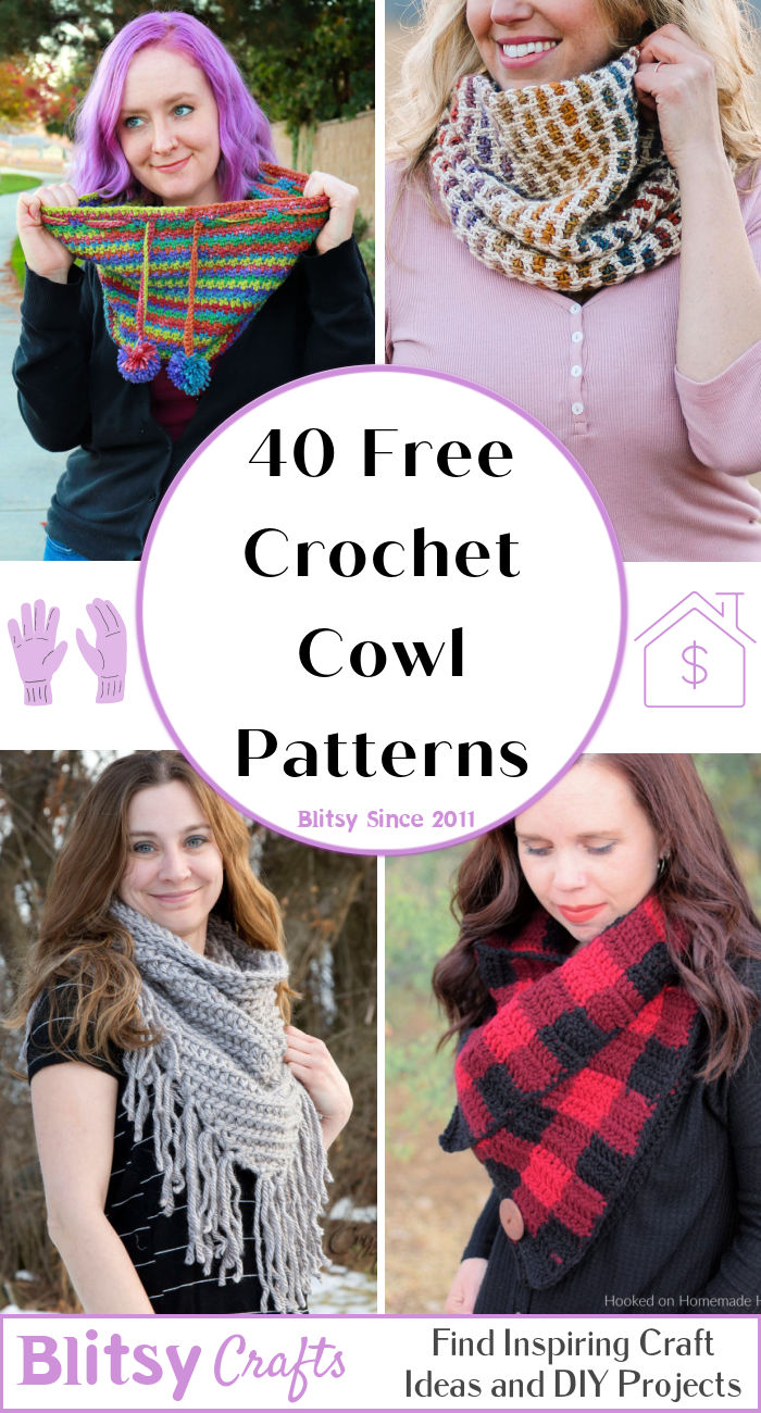40 Free Crochet Cowl Patterns (Easy PDF Cowl Pattern)