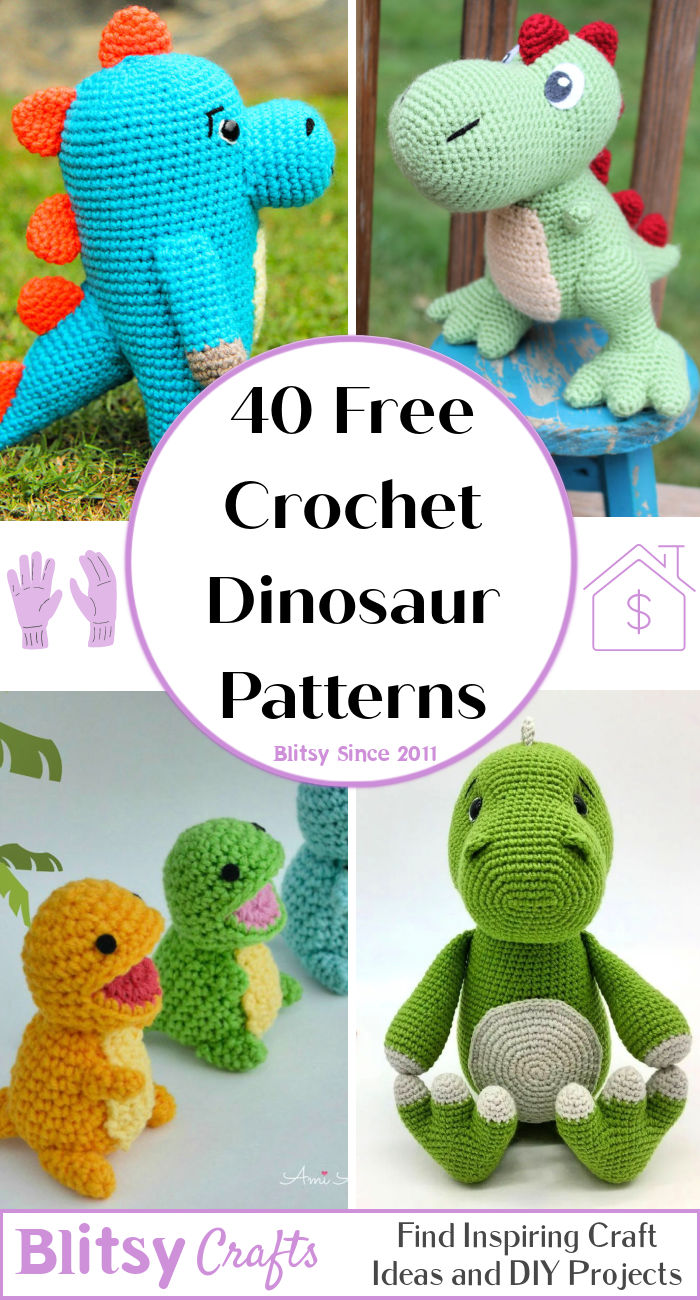 40 Free Crochet Dinosaur Patterns (Amigurumi Pattern)