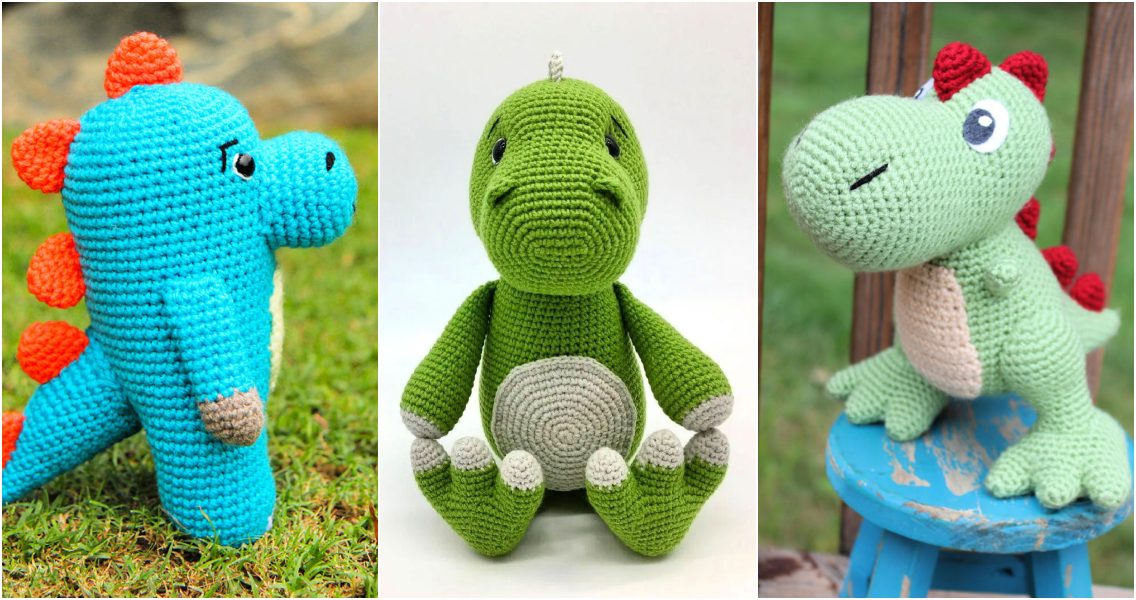 40 Free Crochet Dinosaur Patterns (Amigurumi Pattern)