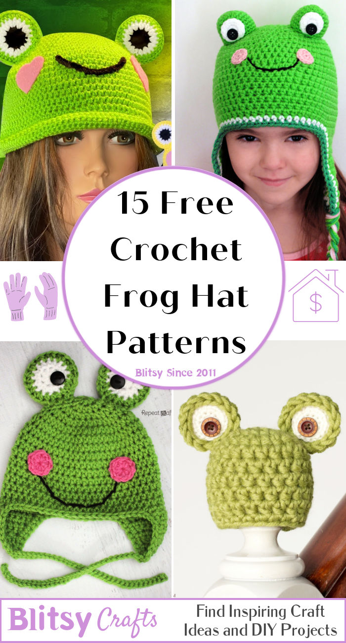 15 Free Crochet Frog Hat Patterns (Frog Beanie Pattern)