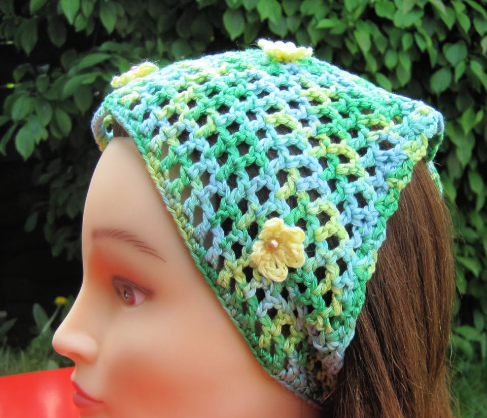 Free Crochet Bandana Patterns Head Scarf Pattern