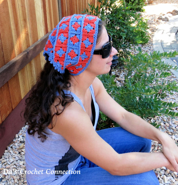 25 Free Crochet Bandana Patterns (Head Scarf Pattern)