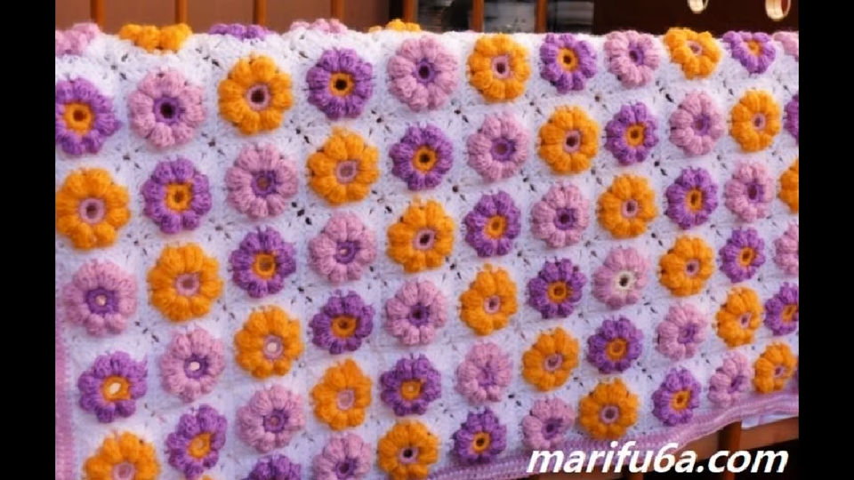 25 Free Crochet Flower Blanket Patterns (Easy Pattern)