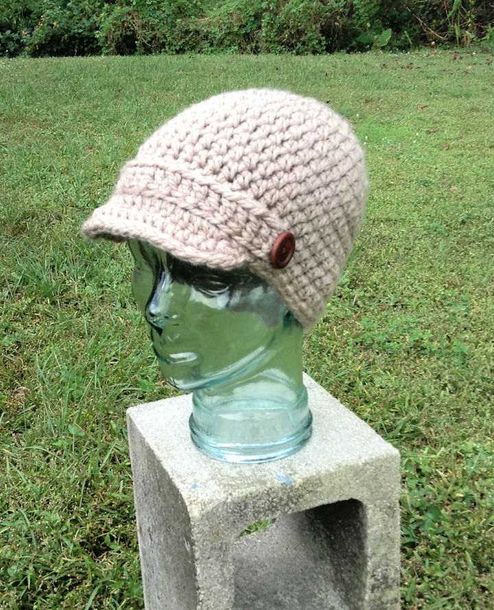 20 Free Crochet Newsboy Hat Patterns (Cap Pattern) Blitsy